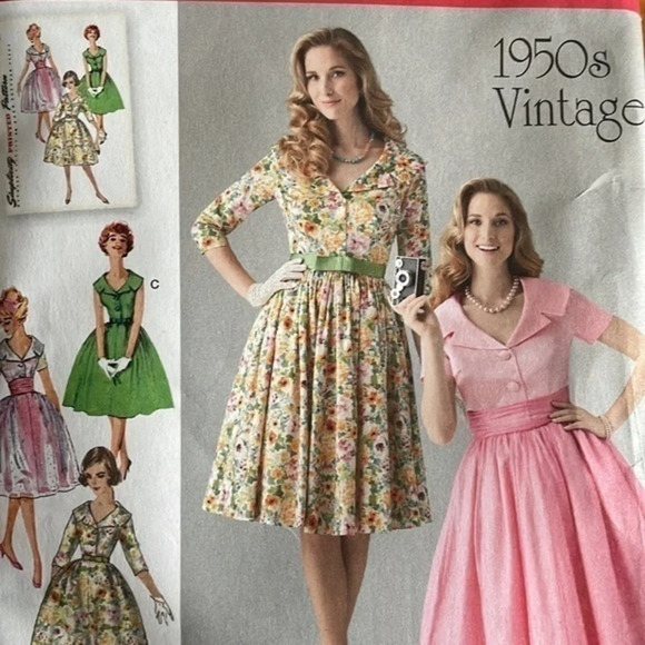 NEW Simplicity Pattern 1950's Vintage Dress US Size 16-24 - Picture 4 of 5
